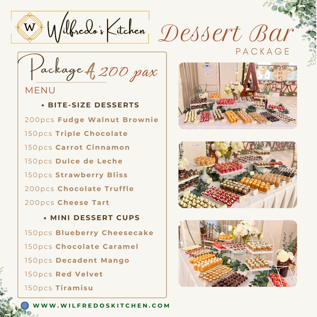 180-200 pax Dessert Bar Package