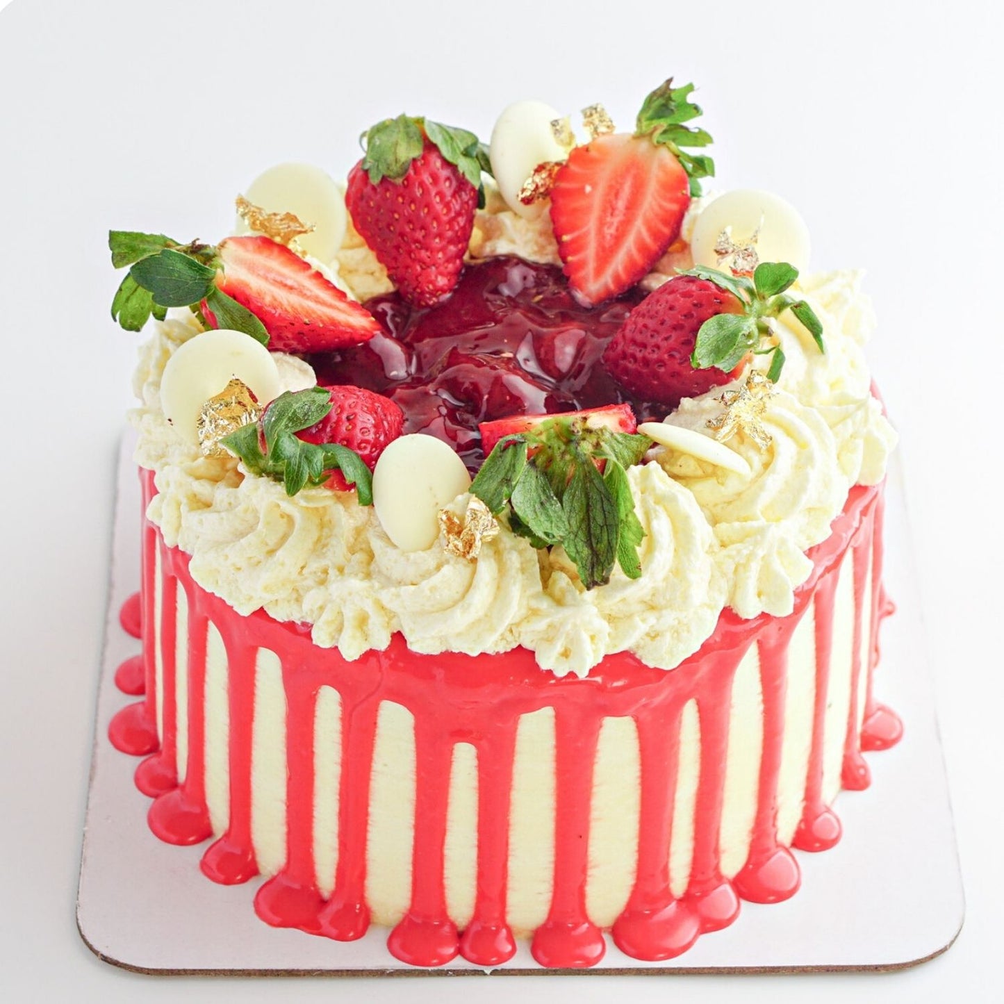 Strawberry Drip Cake